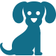 Dog silhouette graphic